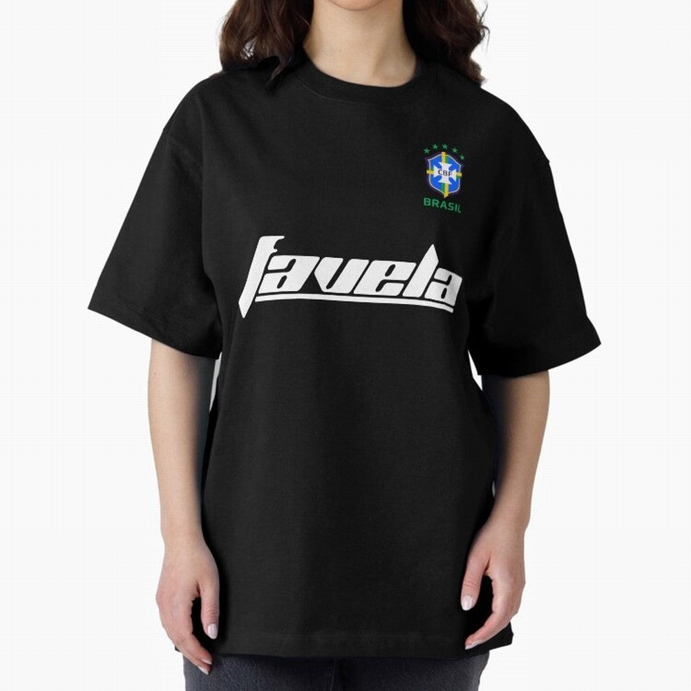 Brasil CBF WorldCup Favela Oversized T-Shirt Represent Football Lovers during FIFA World Cup 2026 Group Stage Spirit, Driven by Brazil, Portugal and Argentina, Cristiano Ronaldo, Haaland and CR7, Match Day Excitement, Supporter Culture, Golden