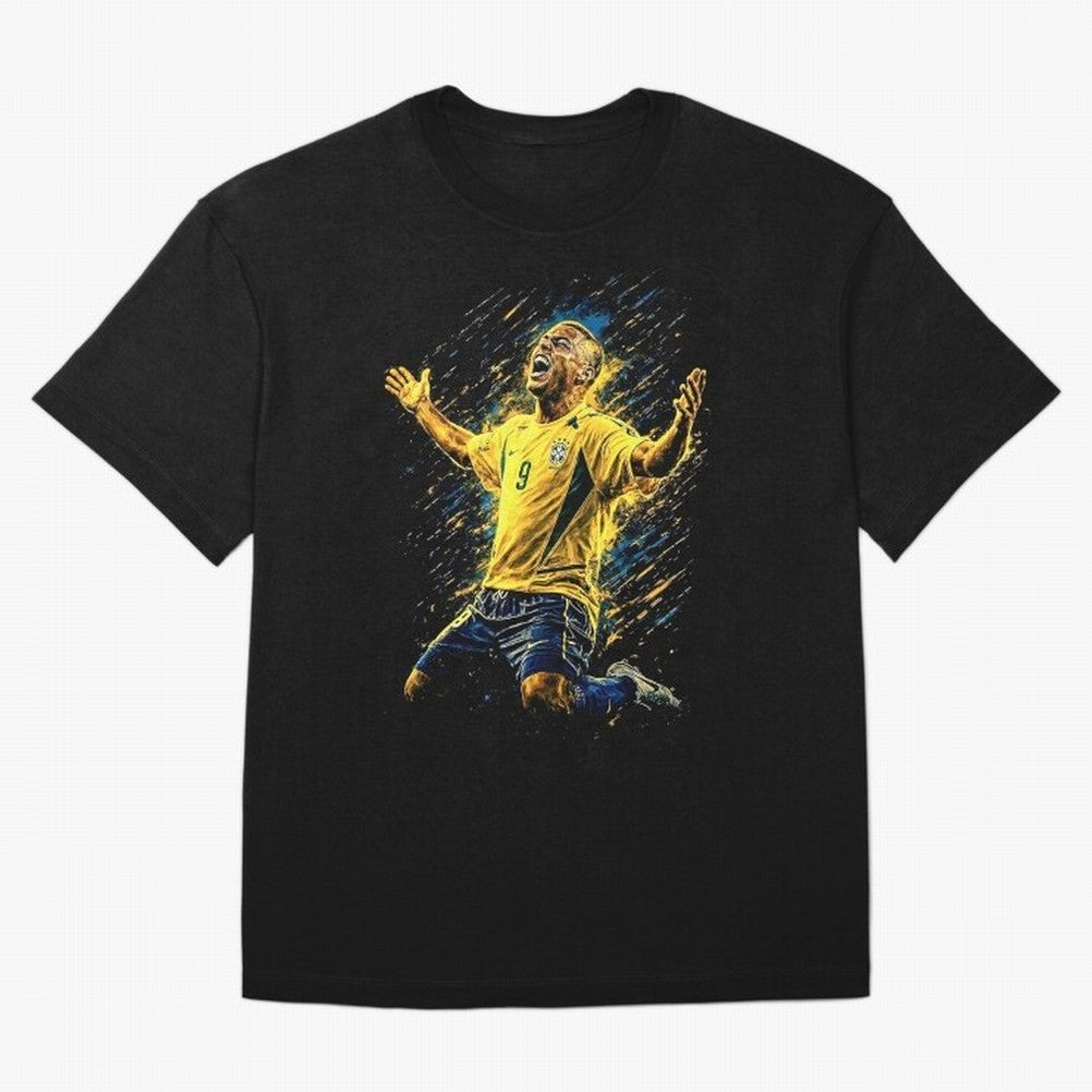 R9 Ronaldo Football Legend Oversized T-Shirt Remember Iconic Moments from FIFA World Cup 2026 with Mbappe, Netherlands Energy, Worldwide Fan Energy, Dramatic Goals, Stadium Lights and Championship Celebrations; Great for Supporters Who Love