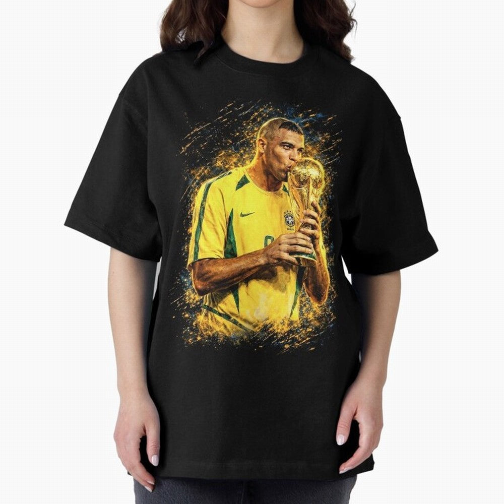 R9 Ronaldo Football Legend Oversized T-Shirt Celebrate the Next Chapter of the FIFA World Cup 2026 Journey through Messi Highlights, Argentina and Brazil Pride, Football History, Final Match Energy, Crowd Noise and Once in a Lifetime Moments; Ideal
