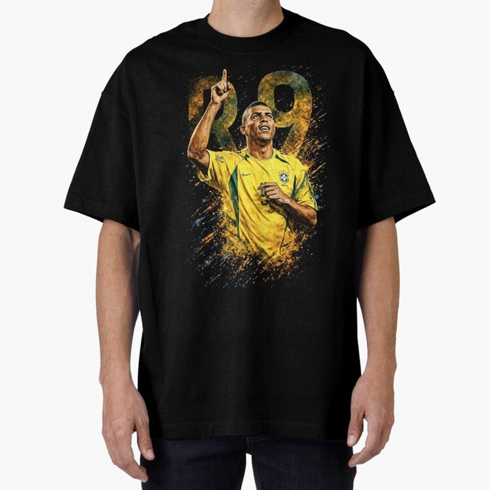 R9 Ronaldo Football Legend Oversized T-Shirt Make Every Kick Count in the FIFA World Cup 2026 USA Canada Mexico Journey through Messi Highlights, England, France and Netherlands Pride, Global Supporter Spirit, Legendary Goals, National Colors and