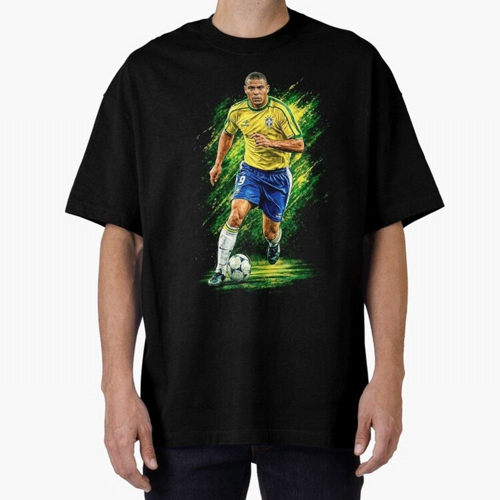 R9 Ronaldo Football Legend Oversized T-Shirt Treasure FIFA World Cup 2026 for Fans of Mbappe and Neymar and Spain, Bringing Football History, Final Match Energy, Crowd Noise and Once in a Lifetime Moments; Great for Watch Parties, Sports Bars,