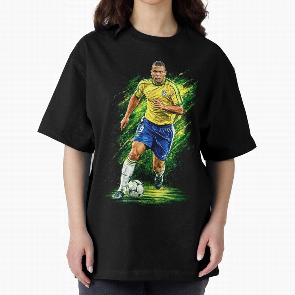 R9 Ronaldo Football Legend Oversized T-Shirt Treasure FIFA World Cup 2026 for Fans of Mbappe and Neymar and Spain, Bringing Football History, Final Match Energy, Crowd Noise and Once in a Lifetime Moments; Great for Watch Parties, Sports Bars,