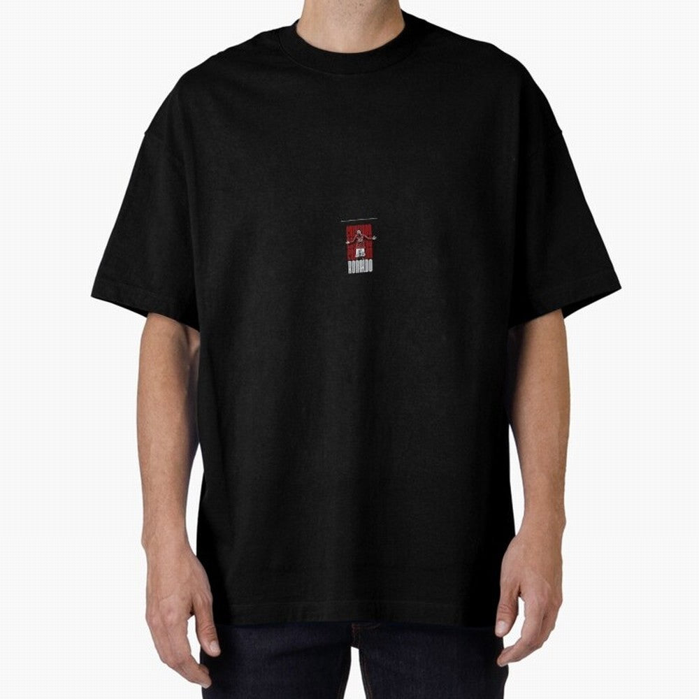Ronaldo sticker Oversized T-Shirt Turn Every Weekend Toward Match Day Hype around FIFA World Cup 2026, CR7, England and Germany, Championship Spirit, Famous Goals, Roaring Crowds and International Football Unity; Great for Supporters Who Love