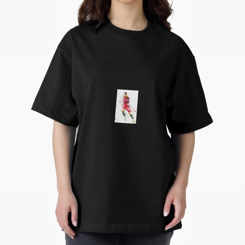 Ronaldo sticker Oversized T-Shirt Back the Journey through FIFA World Cup 2026 Group Stage for Fans of Neymar, Haaland and Cristiano Ronaldo and Argentina and Brazil, Bringing Football Festival Excitement, Trophy Ambitions, Country Rivalries and