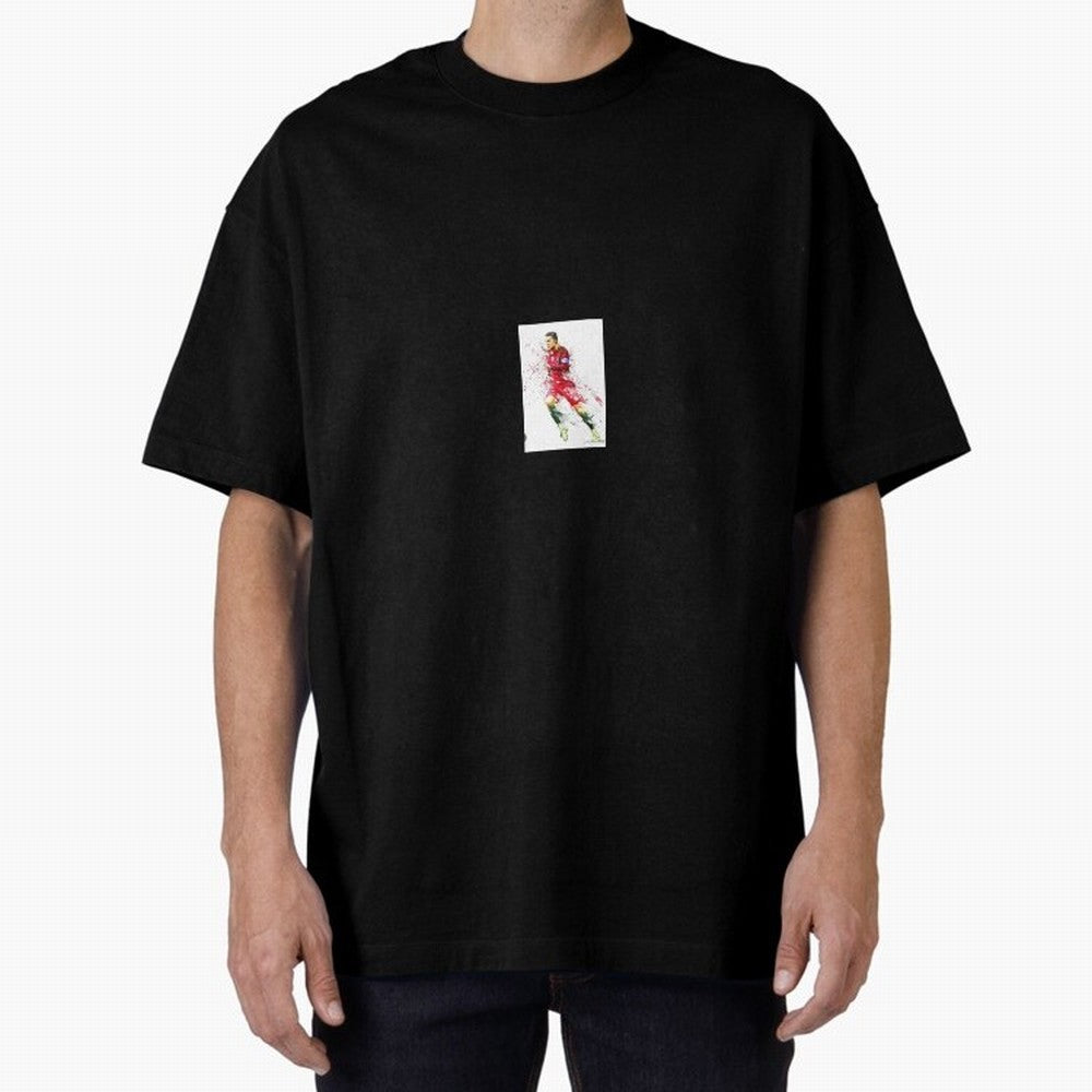 Ronaldo sticker Oversized T-Shirt Back the Journey through FIFA World Cup 2026 Group Stage for Fans of Neymar, Haaland and Cristiano Ronaldo and Argentina and Brazil, Bringing Football Festival Excitement, Trophy Ambitions, Country Rivalries and