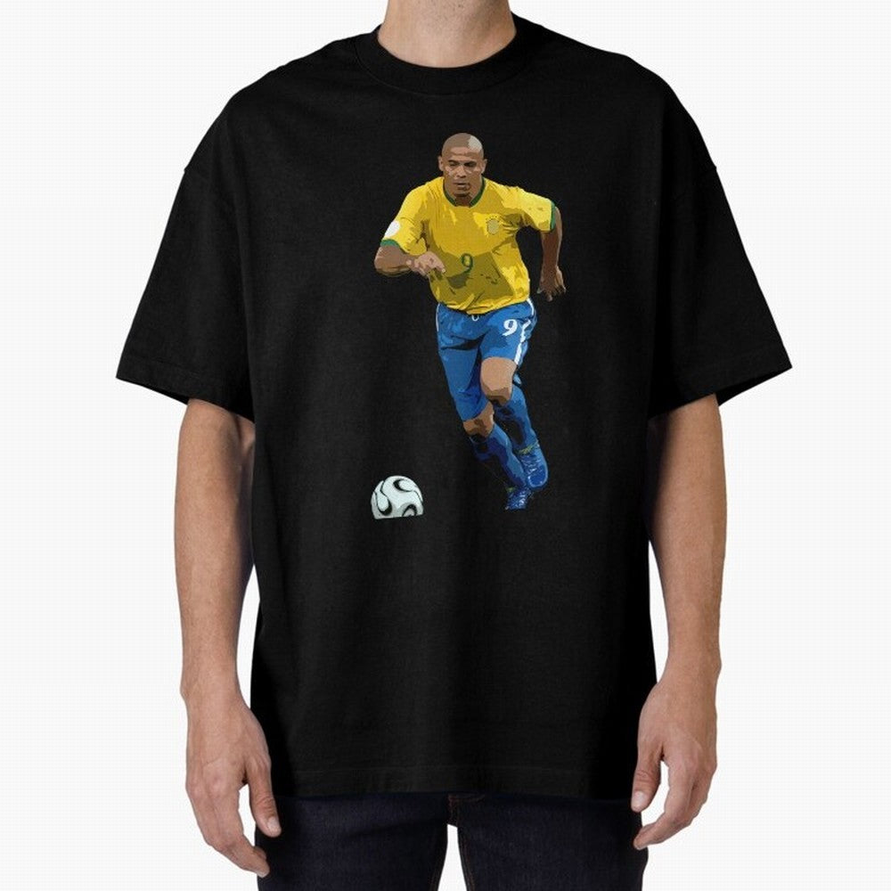Ronaldo Nazario Oversized T-Shirt Cheer for FIFA World Cup 2026 Filled with Mbappe and Neymar, Argentina, France and Brazil Energy, Match Day Excitement, Supporter Culture, Golden Goals and Global Football Passion; Perfect for People Who Love