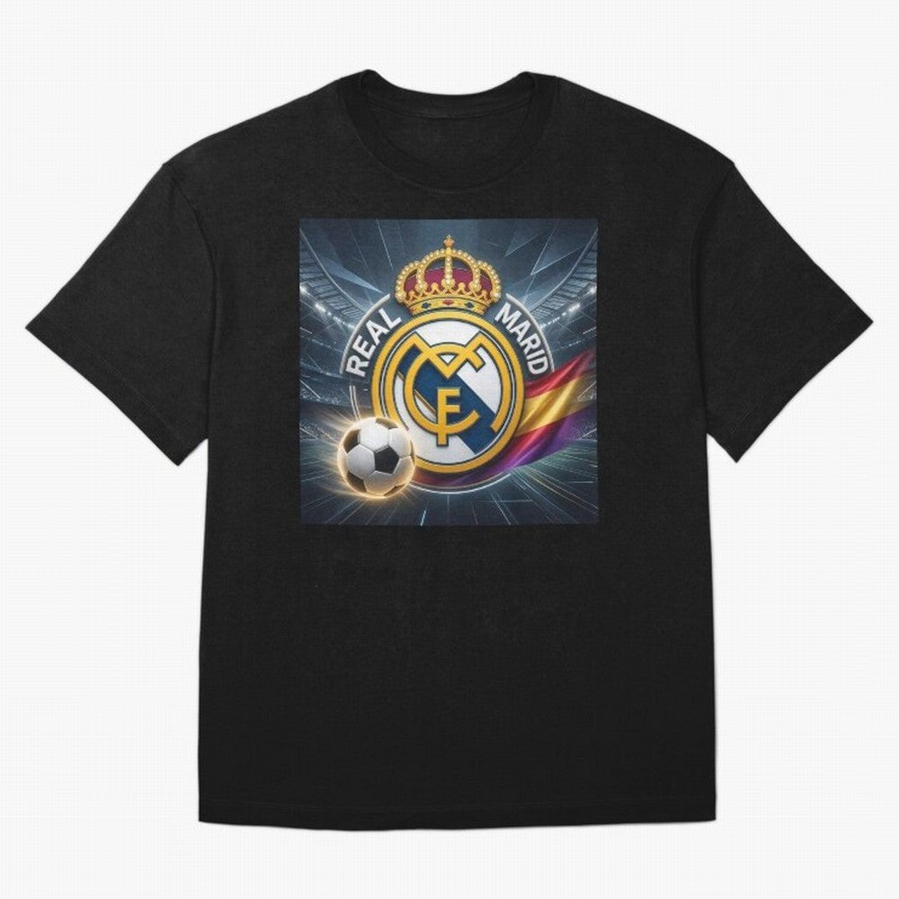 Real Madrid's ball Oversized T-Shirt Keep the Legacy of FIFA World Cup 2026 USA Canada Mexico Spirit, Connected to France, Mbappe, Retro Football Energy, Iconic Rivalries, Trophy Chase Drama and Stadium Atmosphere; Great for Watch Parties, Sports