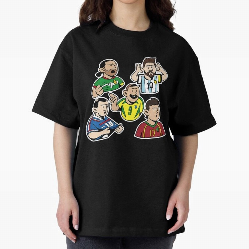 Soccer players Oversized T-Shirt Bring a Champion Mindset to FIFA World Cup 2026 Group Stage Spirit, Capturing Spain, Cristiano Ronaldo, Haaland and CR7, Champion Mindset, Group Stage Buzz, Knockout Tension and Passionate Fan Culture; Great for