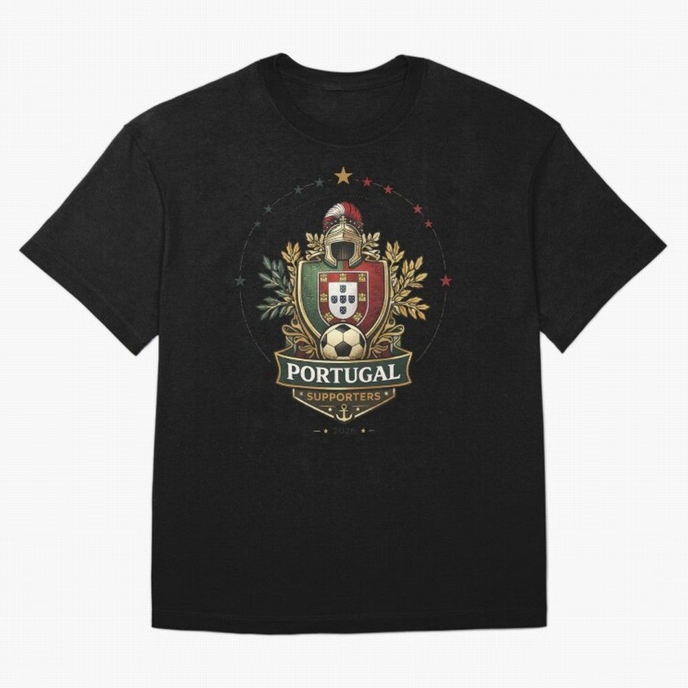 Portugal 2026 Football Crest ¨C Portuguese Soccer Supporters Pride Design Oversized T-Shirt Celebrate Classic Football Spirit in Match Day Hype around FIFA World Cup 2026, Neymar, Haaland and Cristiano Ronaldo, Brazil, Portugal and Argentina,