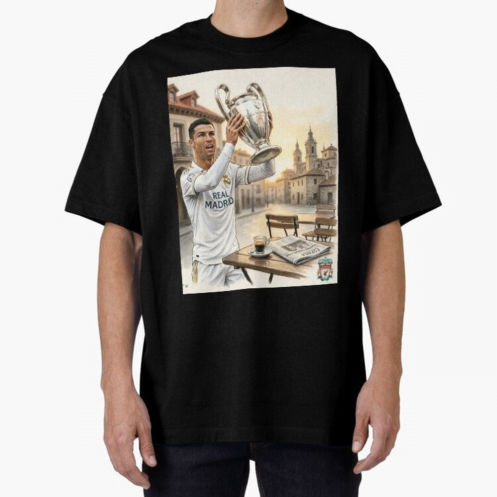 Madrid Oversized T-Shirt Celebrate the Road through FIFA World Cup 2026 Group Stage Spirit, Driven by France, Messi, Fan Favorite Moments, National Team Passion, Big Match Drama and Soccer History; Perfect for Supporters Who Want Bold Football