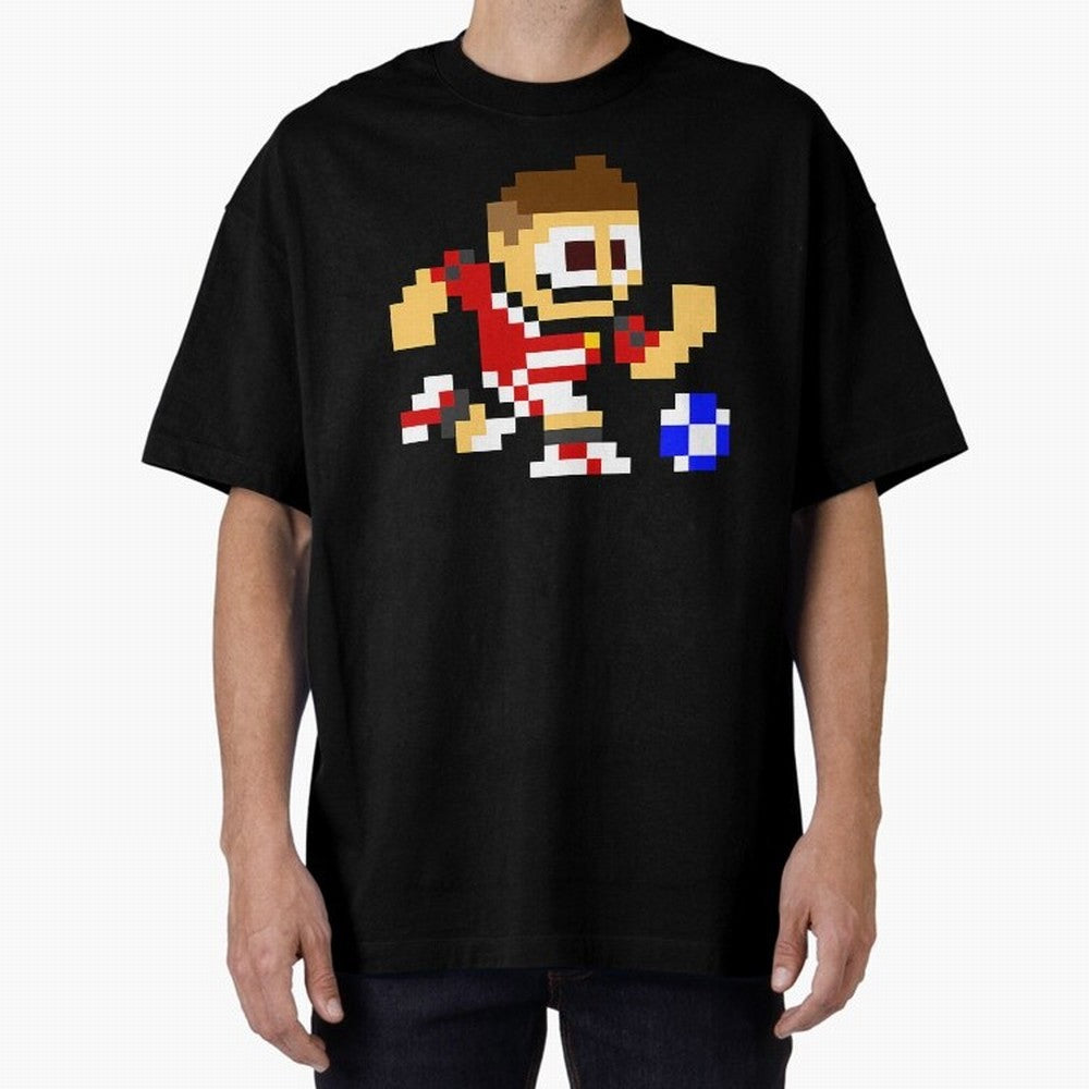 Ronaldo Manchester United (8-bit Football / Soccer Player) Oversized T-Shirt Join the Global Buzz around FIFA World Cup 2026 USA Canada Mexico Celebrating Messi, CR7 and Mbappe, England and Germany Energy, Vintage Soccer Flavor, Modern Football