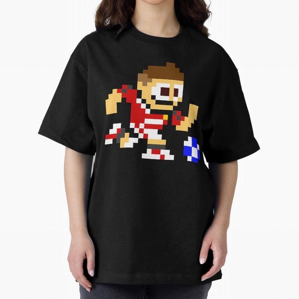 Ronaldo Manchester United (8-bit Football / Soccer Player) Oversized T-Shirt Join the Global Buzz around FIFA World Cup 2026 USA Canada Mexico Celebrating Messi, CR7 and Mbappe, England and Germany Energy, Vintage Soccer Flavor, Modern Football