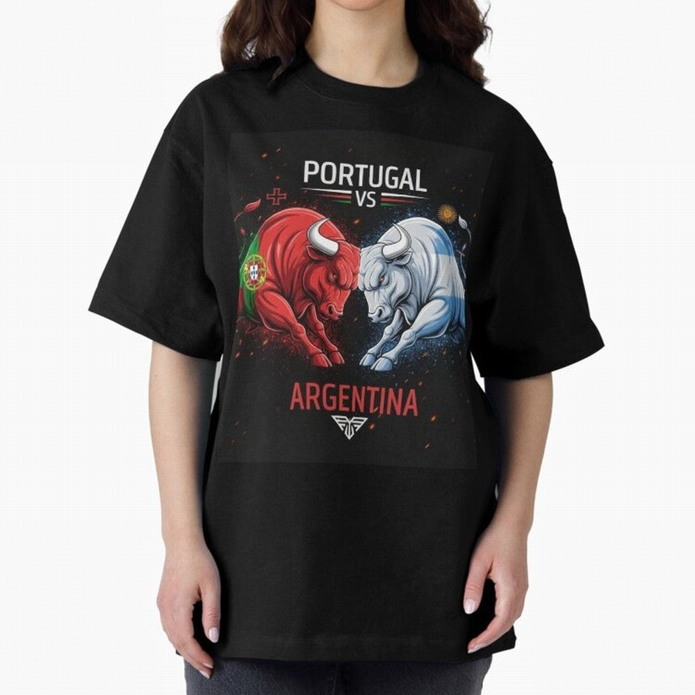 Messi vs Ronaldo Oversized T-Shirt Bring the FIFA World Cup 2026 USA Canada Mexico Journey through Neymar, Haaland and Cristiano Ronaldo Highlights, France and Portugal Pride, Football Festival Excitement, Trophy Ambitions, Country Rivalries and