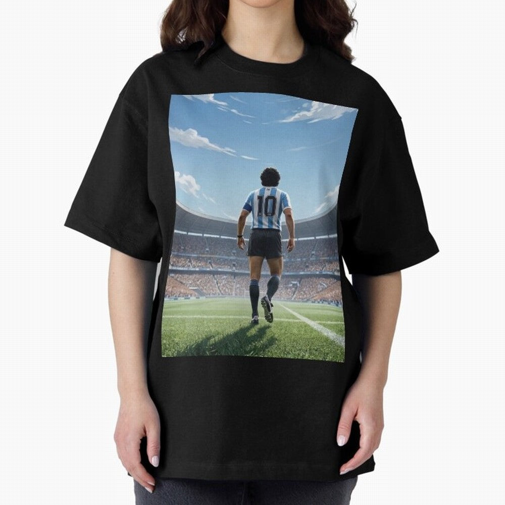 Diego Maradona Oversized T-Shirt Celebrate Soccer Greatness during FIFA World Cup 2026 USA Canada Mexico Spirit, Filled with Argentina, France and Brazil, Haaland, Match Day Excitement, Supporter Culture, Golden Goals and Global Football Passion;