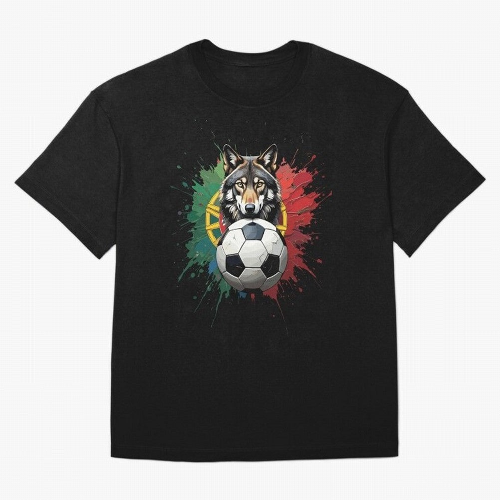 Portugal 2026 Soccer dog - World Cup Football Oversized T-Shirt Carry National Pride through FIFA World Cup 2026 Group Stage Spirit, Capturing Argentina, Mbappe and Neymar, Retro Football Energy, Iconic Rivalries, Trophy Chase Drama and Stadium