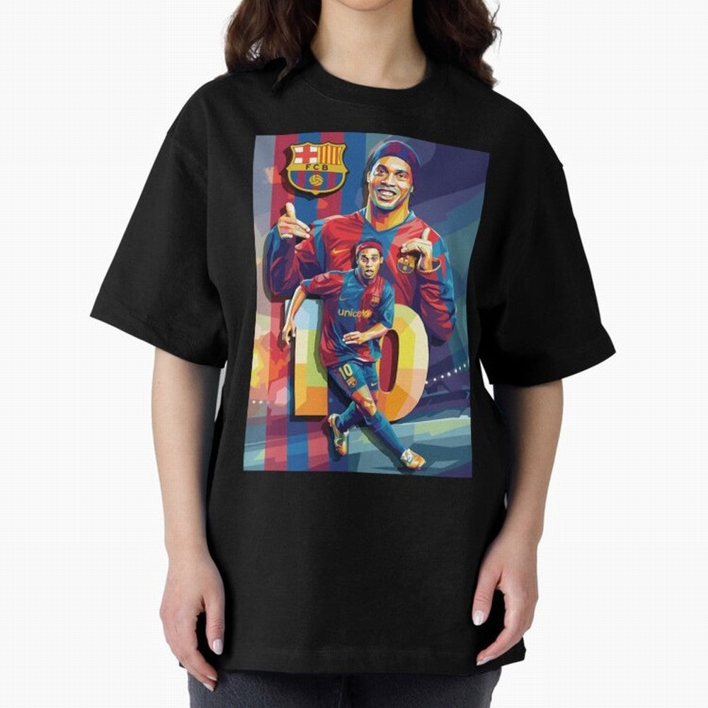 Ronaldinho Oversized T-Shirt Live for the Drama of FIFA World Cup 2026 Spirit, Celebrating Brazil, CR7, Fan Favorite Moments, National Team Passion, Big Match Drama and Soccer History; Perfect for Supporters Who Want Bold Football Energy, Global