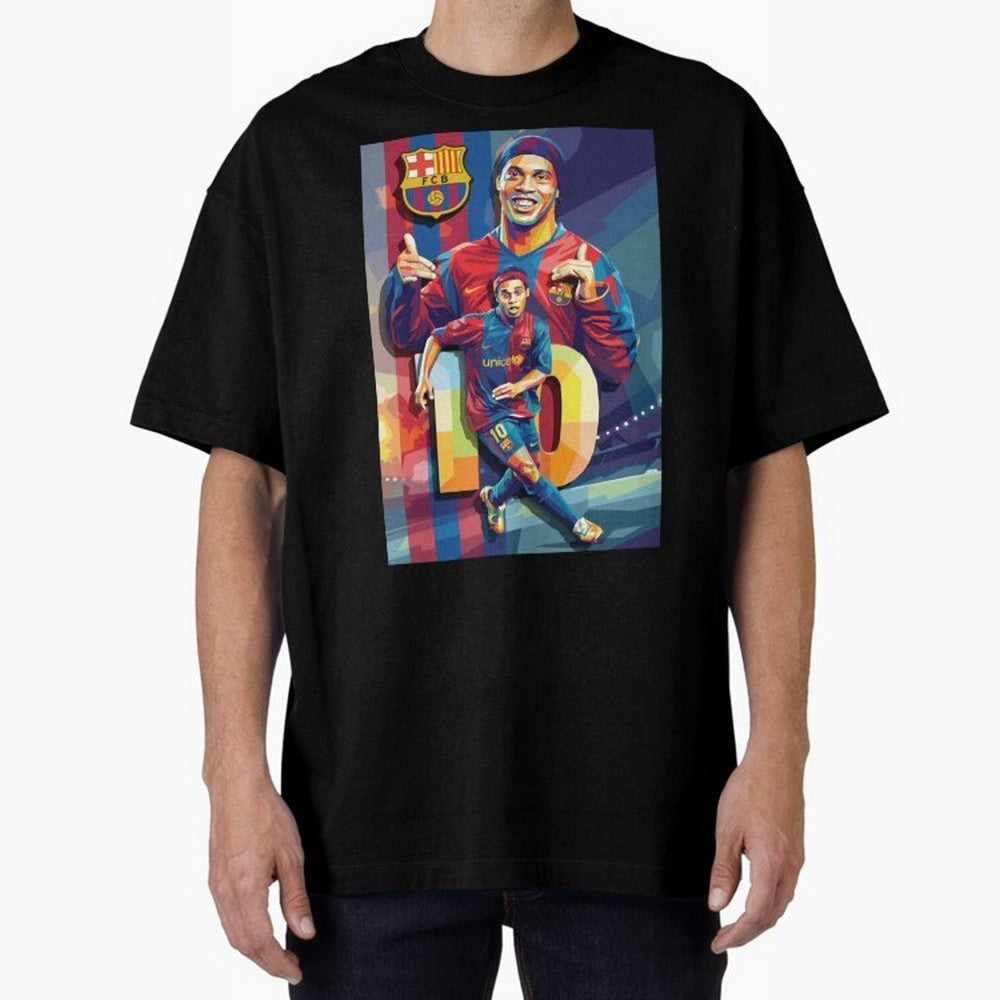 Ronaldinho Oversized T-Shirt Live for the Drama of FIFA World Cup 2026 Spirit, Celebrating Brazil, CR7, Fan Favorite Moments, National Team Passion, Big Match Drama and Soccer History; Perfect for Supporters Who Want Bold Football Energy, Global