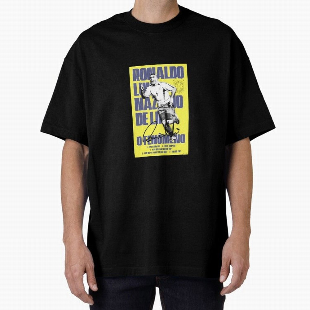 R9 Ronaldo Nazario Oversized T-Shirt Show Fan Pride Across FIFA World Cup 2026 for Fans of Haaland and Mbappe and England and Germany, Bringing Worldwide Fan Energy, Dramatic Goals, Stadium Lights and Championship Celebrations; Perfect for People