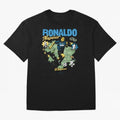 R9 Ronaldo Nazario Retro Brazil Soccer Oversized T-Shirt Upgrade FIFA World Cup 2026 USA Canada Mexico Capturing Haaland and Mbappe, Spain and Netherlands Energy, Retro Football Energy, Iconic Rivalries, Trophy Chase Drama and Stadium Atmosphere;