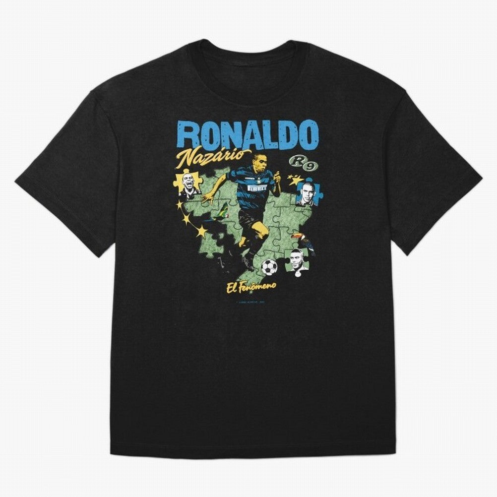 R9 Ronaldo Nazario Retro Brazil Soccer Oversized T-Shirt Upgrade FIFA World Cup 2026 USA Canada Mexico Capturing Haaland and Mbappe, Spain and Netherlands Energy, Retro Football Energy, Iconic Rivalries, Trophy Chase Drama and Stadium Atmosphere;