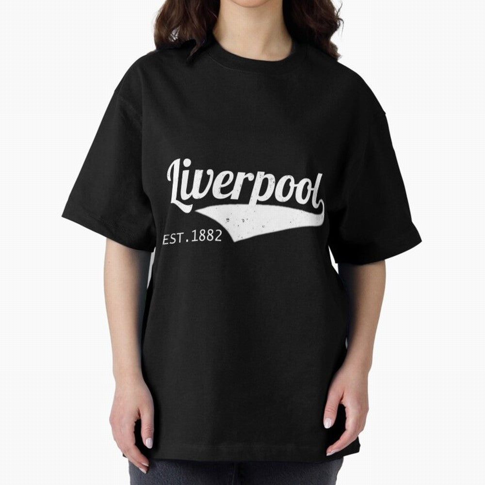 Liverpool Oversized T-Shirt Live for the Drama of Global Football Passion for FIFA World Cup 2026 USA Canada Mexico, Inspired by Haaland and Mbappe, Spain, Football Passion, Legendary Performances, Festival Vibes and Supporter Community; Great for
