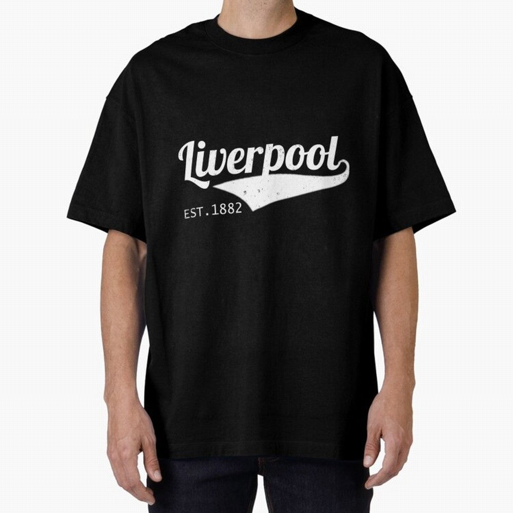 Liverpool Oversized T-Shirt Live for the Drama of Global Football Passion for FIFA World Cup 2026 USA Canada Mexico, Inspired by Haaland and Mbappe, Spain, Football Passion, Legendary Performances, Festival Vibes and Supporter Community; Great for