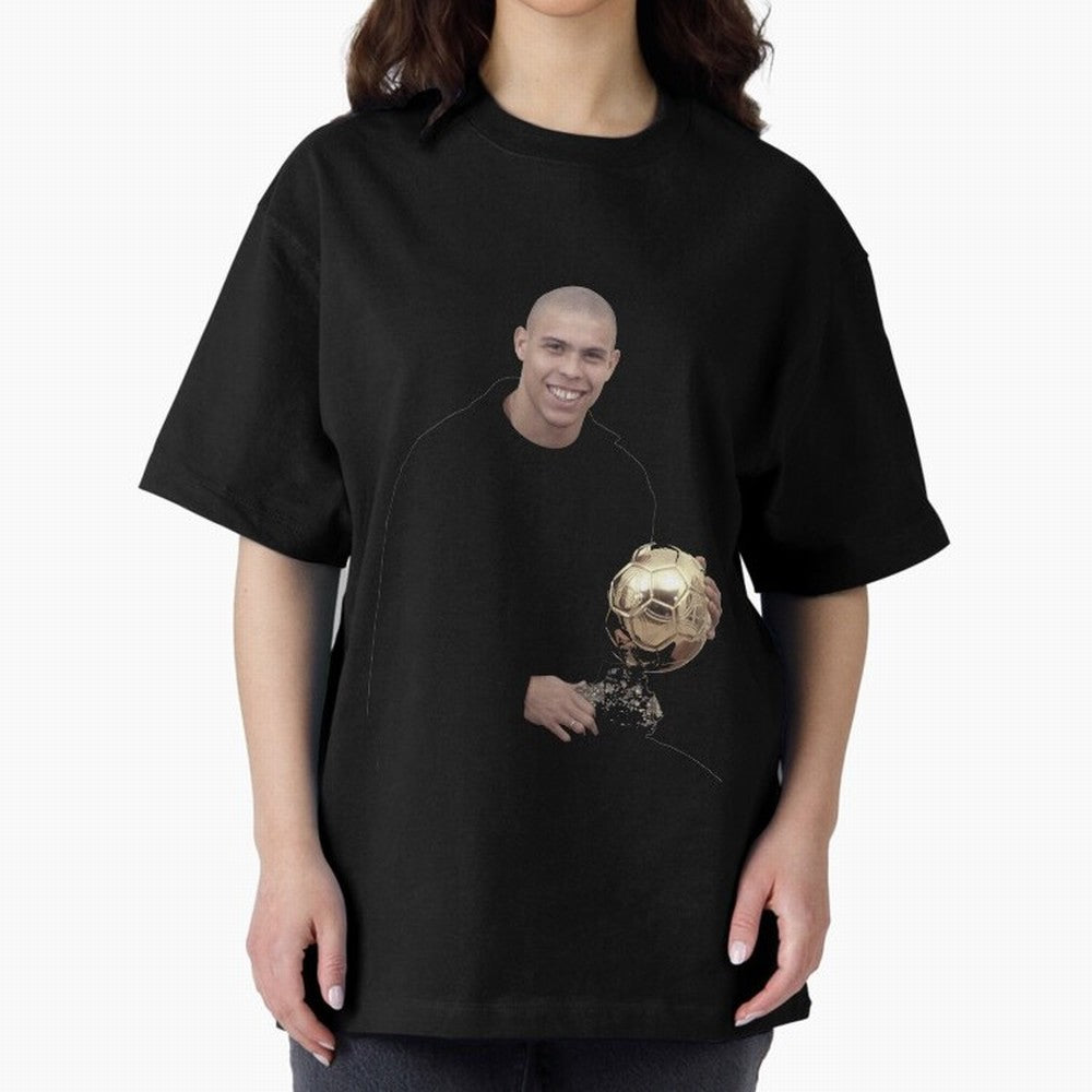 Ronaldo Iconic Ballon d¡¯Or Football Art Oversized T-Shirt Stand Out with Spirit from the FIFA World Cup 2026 Journey through Mbappe Highlights, Argentina Pride, Worldwide Fan Energy, Dramatic Goals, Stadium Lights and Championship Celebrations;