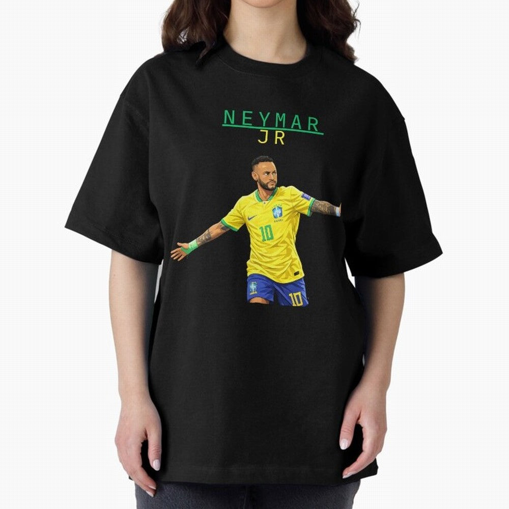 Neymar Oversized T-Shirt Experience the Global Stage of FIFA World Cup 2026 Spirit, Filled with Portugal, Spain and Germany, Neymar, Game Day Rituals, Football Legends, Country Pride and the Road to the Final; Great for Watch Parties, Sports Bars,