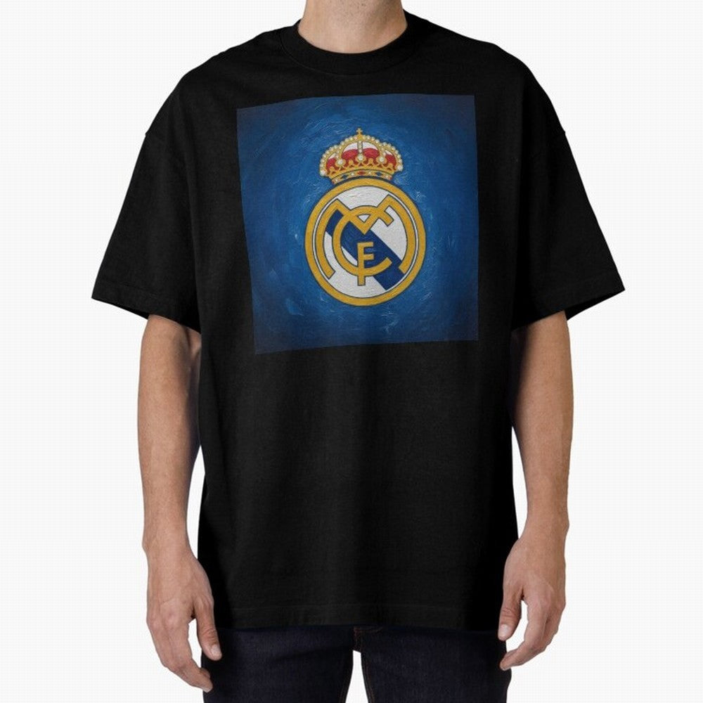 Real Madrid FC - Painting Oversized T-Shirt Celebrate Global Passion for Match Day Hype around FIFA World Cup 2026 Group Stage, CR7, England, Championship Spirit, Famous Goals, Roaring Crowds and International Football Unity; Created for Match Day