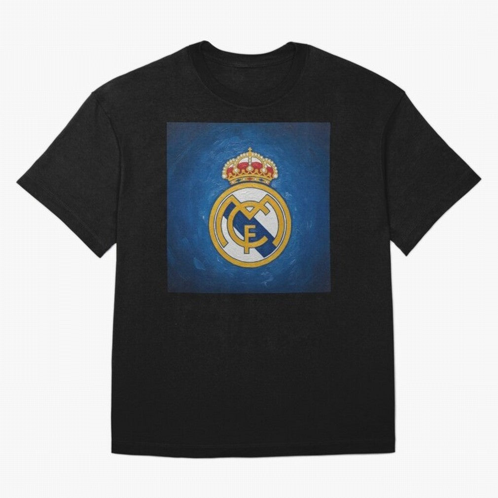 Real Madrid FC - Painting Oversized T-Shirt Celebrate Global Passion for Match Day Hype around FIFA World Cup 2026 Group Stage, CR7, England, Championship Spirit, Famous Goals, Roaring Crowds and International Football Unity; Created for Match Day