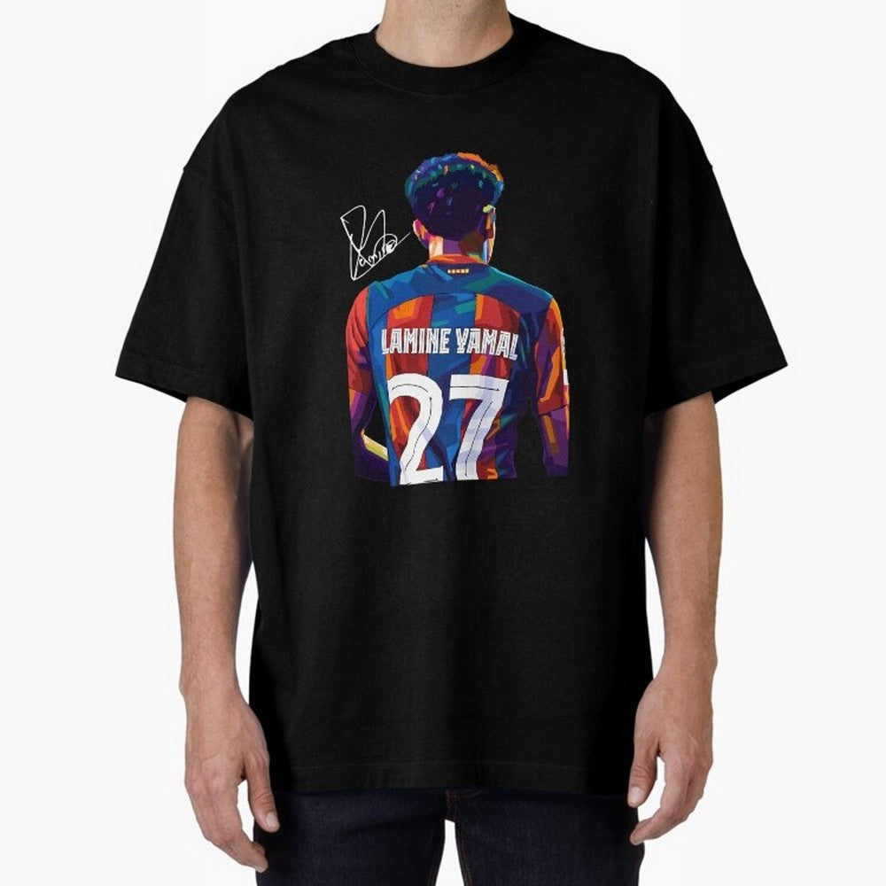 Lamine Yamal Football Player Oversized T-Shirt Show Championship Spirit for FIFA World Cup 2026 USA Canada Mexico for Fans of Cristiano Ronaldo, Haaland and CR7 and Portugal, Spain and Germany, Bringing Stadium Memories, Football Loyalty,