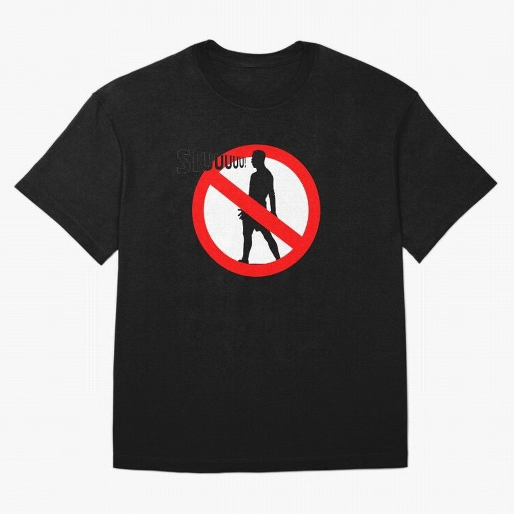 No Siiuuu Funny Soccer Meme Design Oversized T-Shirt Join the Countdown to Global Football Passion for FIFA World Cup 2026 USA Canada Mexico, Highlighting Cristiano Ronaldo, Haaland and CR7, England and Germany, Worldwide Fan Energy, Dramatic