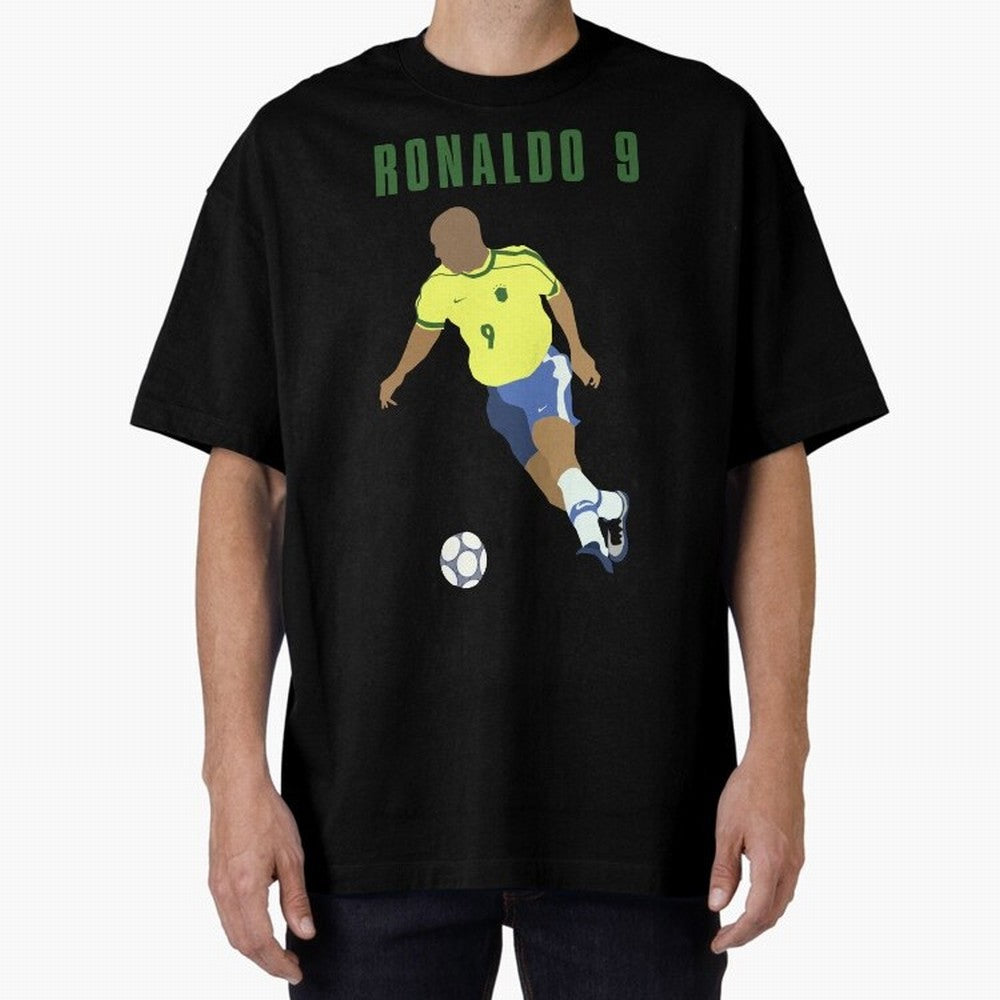 BRAZIL 9 Oversized T-Shirt Carry National Pride through Global Football Passion for FIFA World Cup 2026, Filled with Messi, CR7 and Mbappe, Argentina and Brazil, Stadium Chants, National Pride, Trophy Dreams and Unforgettable Football Memories;