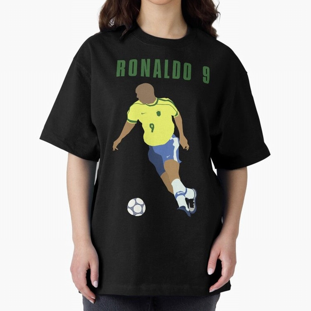 BRAZIL 9 Oversized T-Shirt Carry National Pride through Global Football Passion for FIFA World Cup 2026, Filled with Messi, CR7 and Mbappe, Argentina and Brazil, Stadium Chants, National Pride, Trophy Dreams and Unforgettable Football Memories;