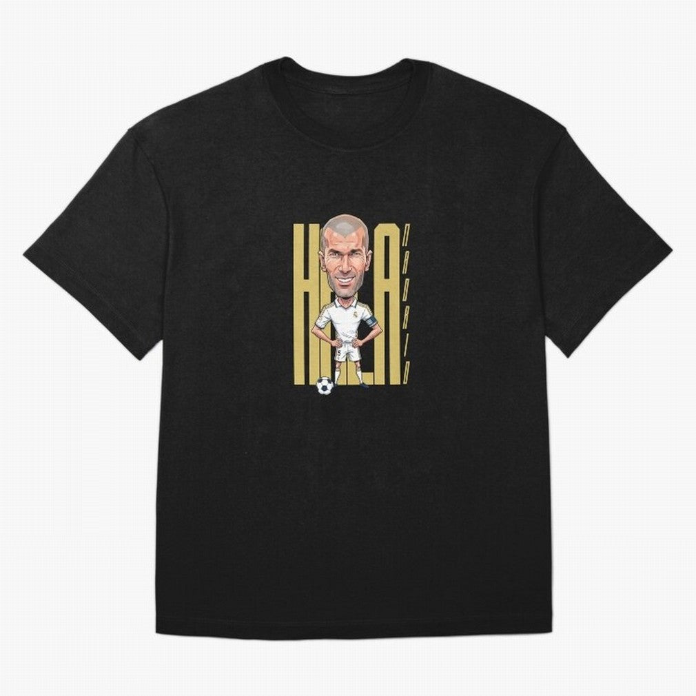 Caricature of Zin¨¦dine Zidane Hala Madrid Oversized T-Shirt Celebrate the Road through FIFA World Cup 2026 USA Canada Mexico Made for Messi and Cristiano Ronaldo, England, France and Netherlands Energy, Soccer Culture, Superstar Moments, National
