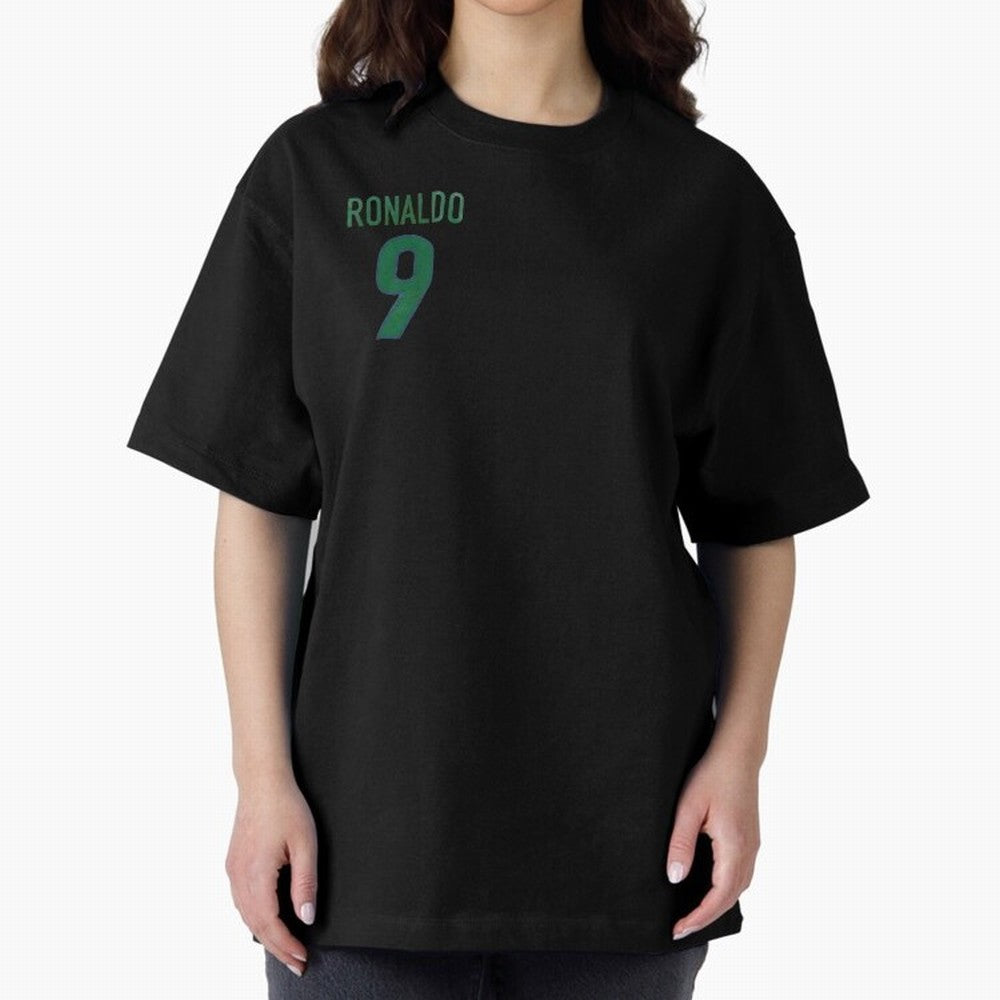 Ronaldo 9 Brazil Back of the shirt Oversized T-Shirt Remember Iconic Moments from FIFA World Cup 2026 USA Canada Mexico for Fans of Haaland and Mbappe and Argentina, France and Brazil, Bringing Tournament Hype, Historic Matchups, Family Viewing