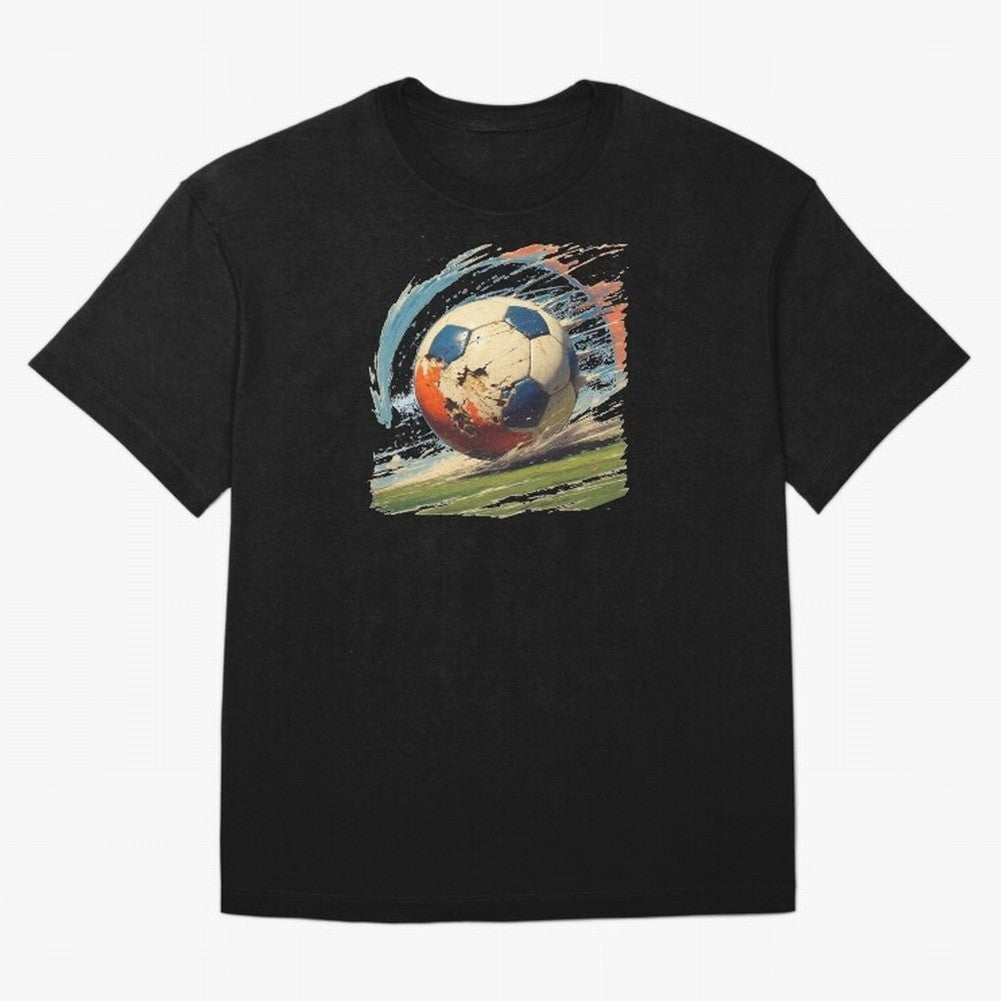 Soccer Ball in Fight Oversized T-Shirt Bring Stadium Energy to Global Football Passion for FIFA World Cup 2026, Celebrating CR7 and Messi, Spain and Netherlands, Champion Mindset, Group Stage Buzz, Knockout Tension and Passionate Fan Culture; Great