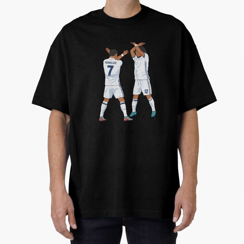Ronaldo Madrid Celebration Duo Oversized T-Shirt Stand Proud for FIFA World Cup 2026 Made for Messi and Cristiano Ronaldo, Brazil Energy, Goal Celebration Energy, Supporter Heritage, Football Icons and Worldwide Tournament Joy; Made for Die Hard