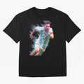 Messi in action Graphic Paint poster design Oversized T-Shirt Bring World Football Passion into FIFA World Cup 2026 USA Canada Mexico for Fans of Haaland and England, Bringing Global Supporter Spirit, Legendary Goals, National Colors and Tournament