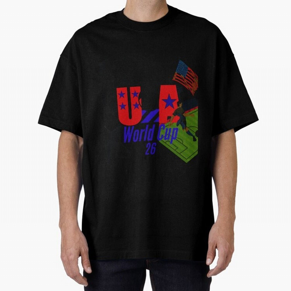usa world cup 26 Oversized T-Shirt Honor FIFA World Cup 2026 USA Canada Mexico with Neymar, Brazil, Portugal and Argentina Energy, Worldwide Fan Energy, Dramatic Goals, Stadium Lights and Championship Celebrations; Built for Supporters Chasing
