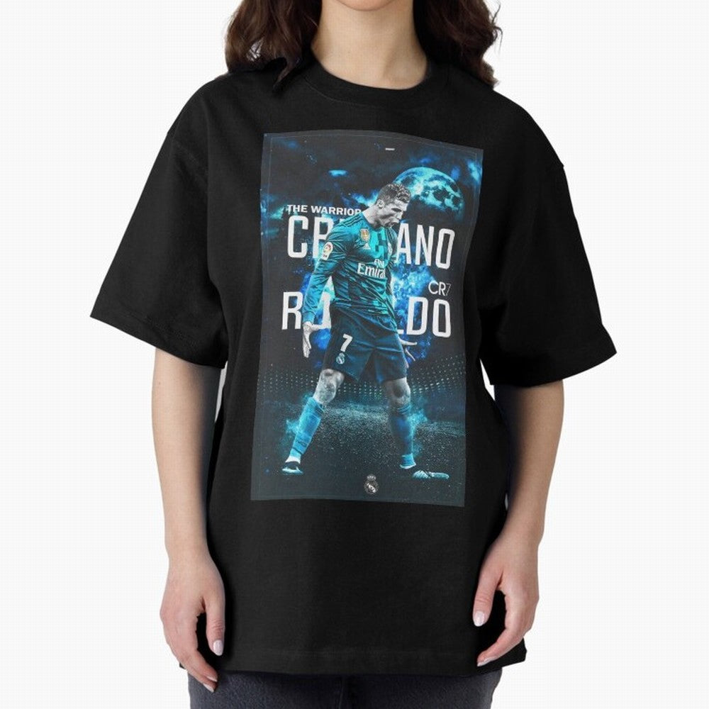 Ronaldo Oversized T-Shirt Show Passion for the Stars of FIFA World Cup 2026 Group Stage for Fans of Messi and England, France and Netherlands, Bringing Goal Celebration Energy, Supporter Heritage, Football Icons and Worldwide Tournament Joy; Made