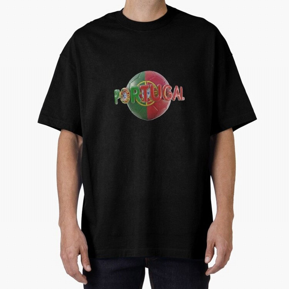 Portugal Soccer World Cup Oversized T-Shirt Celebrate Fan Favorites in Match Day Hype around FIFA World Cup 2026, Messi, CR7 and Mbappe, Portugal, Spain and Germany, Worldwide Fan Energy, Dramatic Goals, Stadium Lights and Championship