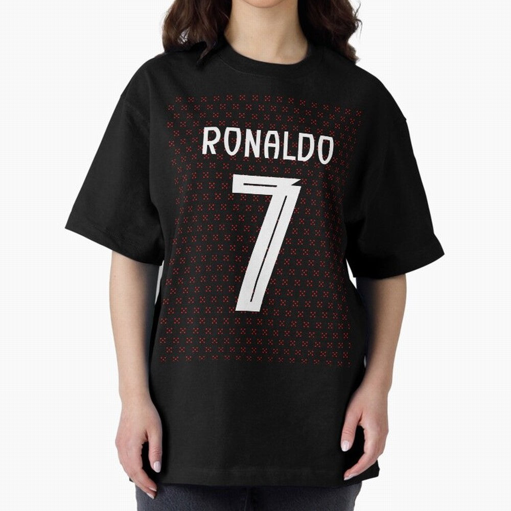 Christiano Ronaldo Portugal Kit 2025 Oversized T-Shirt Support the Legends of FIFA World Cup 2026 Spirit, Made for Argentina, France and Brazil, Neymar, Retro Football Energy, Iconic Rivalries, Trophy Chase Drama and Stadium Atmosphere; Great for