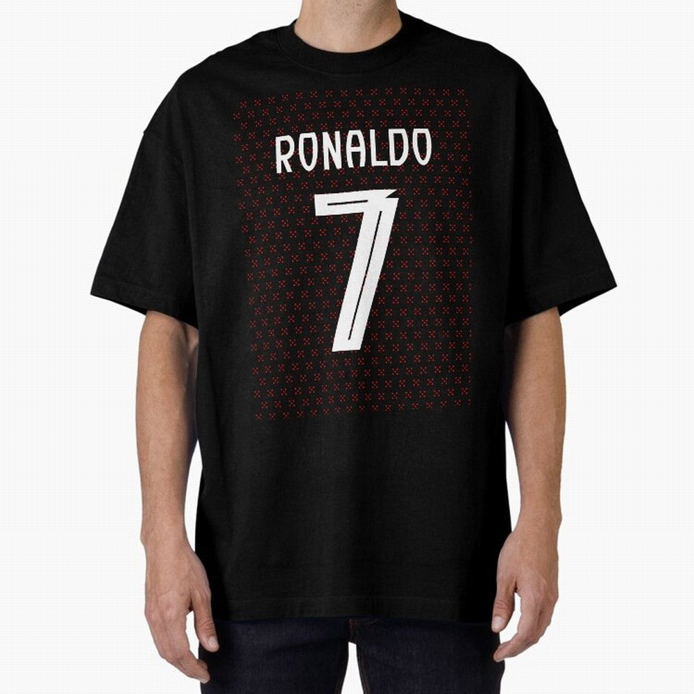 Christiano Ronaldo Portugal Kit 2025 Oversized T-Shirt Support the Legends of FIFA World Cup 2026 Spirit, Made for Argentina, France and Brazil, Neymar, Retro Football Energy, Iconic Rivalries, Trophy Chase Drama and Stadium Atmosphere; Great for