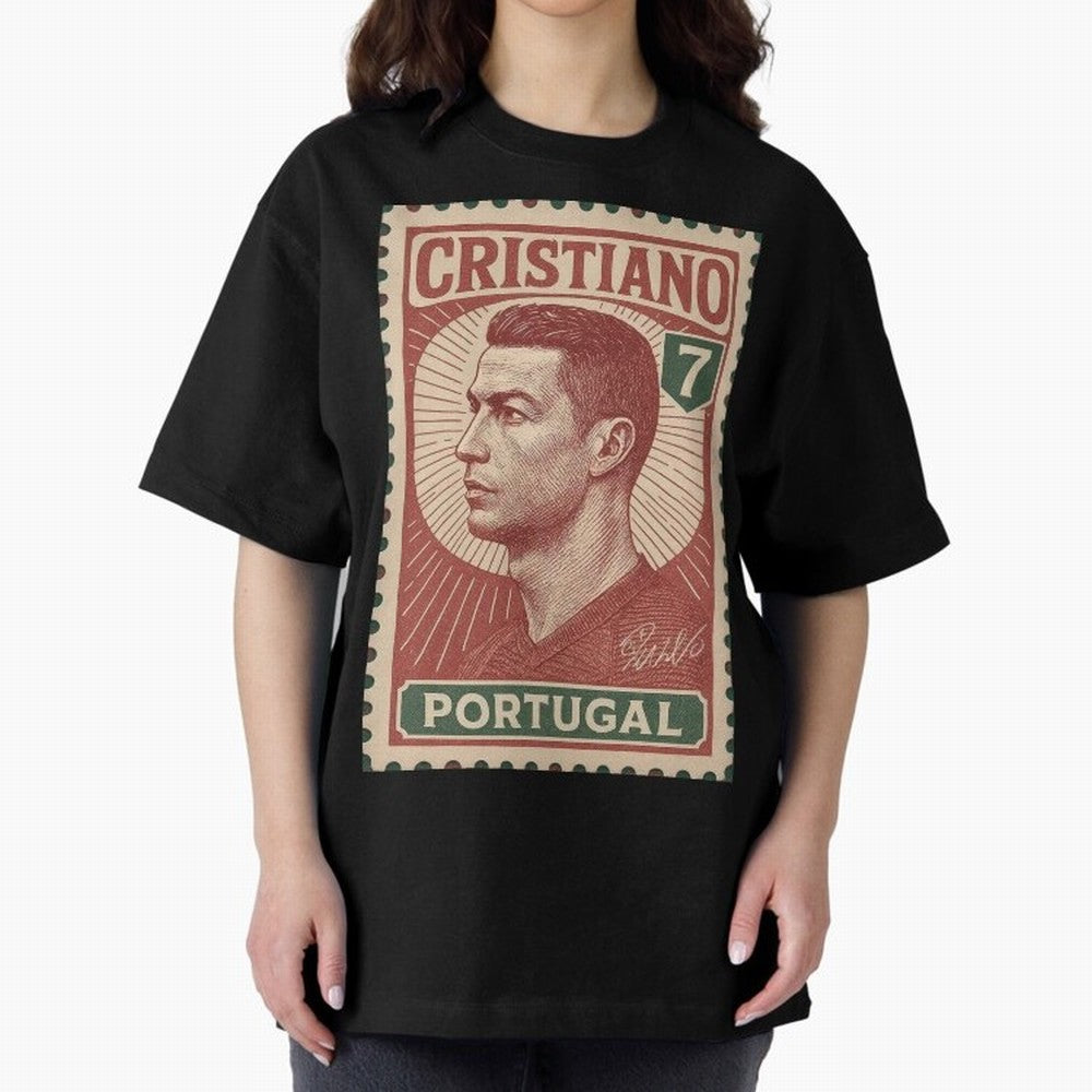 Vintage Portuguese Football Legend No.7 Poster, sticker ¨C Retro Soccer Icon Art for Fans of Manchester, Madrid & Juventus Oversized T-Shirt Feel the Roar of Match Day Hype around FIFA World Cup 2026 USA Canada Mexico, CR7 and Messi, England, Retro