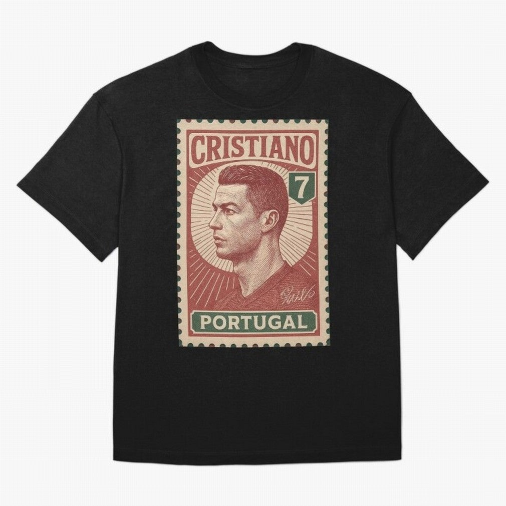 Vintage Portuguese Football Legend No.7 Poster, sticker ¨C Retro Soccer Icon Art for Fans of Manchester, Madrid & Juventus Oversized T-Shirt Feel the Roar of Match Day Hype around FIFA World Cup 2026 USA Canada Mexico, CR7 and Messi, England, Retro