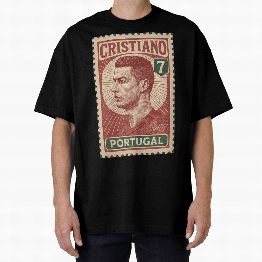 Vintage Portuguese Football Legend No.7 Poster, sticker ¨C Retro Soccer Icon Art for Fans of Manchester, Madrid & Juventus Oversized T-Shirt Feel the Roar of Match Day Hype around FIFA World Cup 2026 USA Canada Mexico, CR7 and Messi, England, Retro