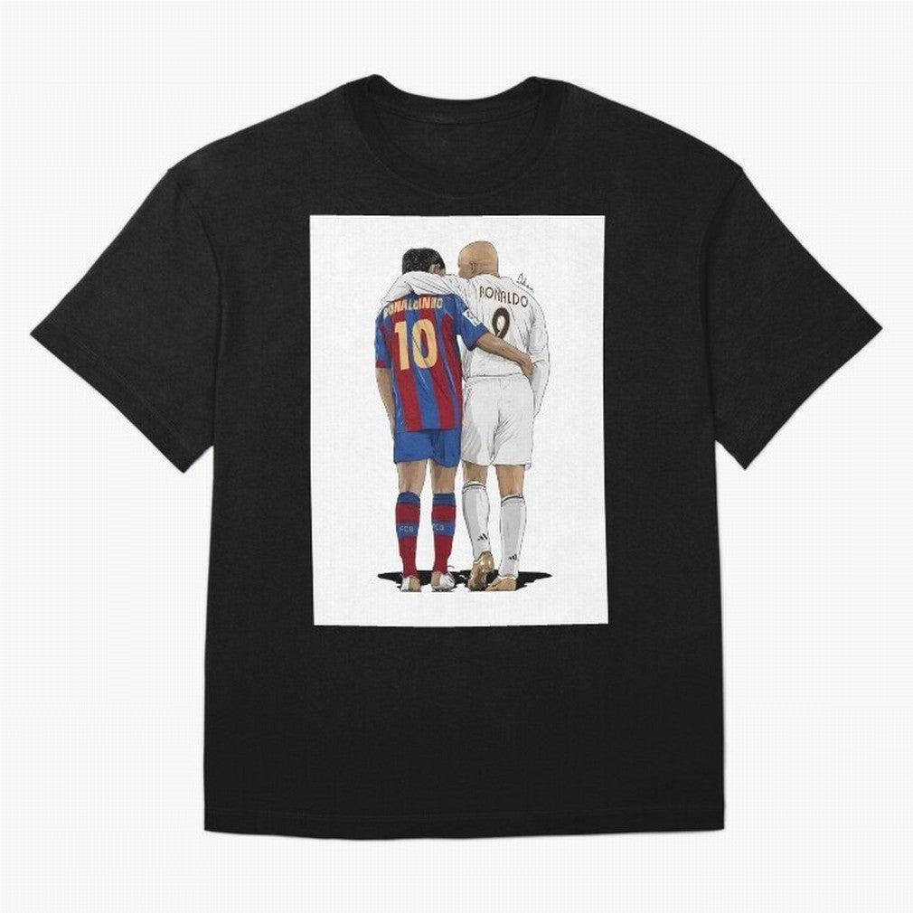 Ronaldinho & Ronaldo R9 Classic Football Legend - La Liga Derby Oversized T-Shirt Embrace Global Football Passion for FIFA World Cup 2026 Group Stage, Built around Cristiano Ronaldo, Argentina, Soccer Culture, Superstar Moments, National Team