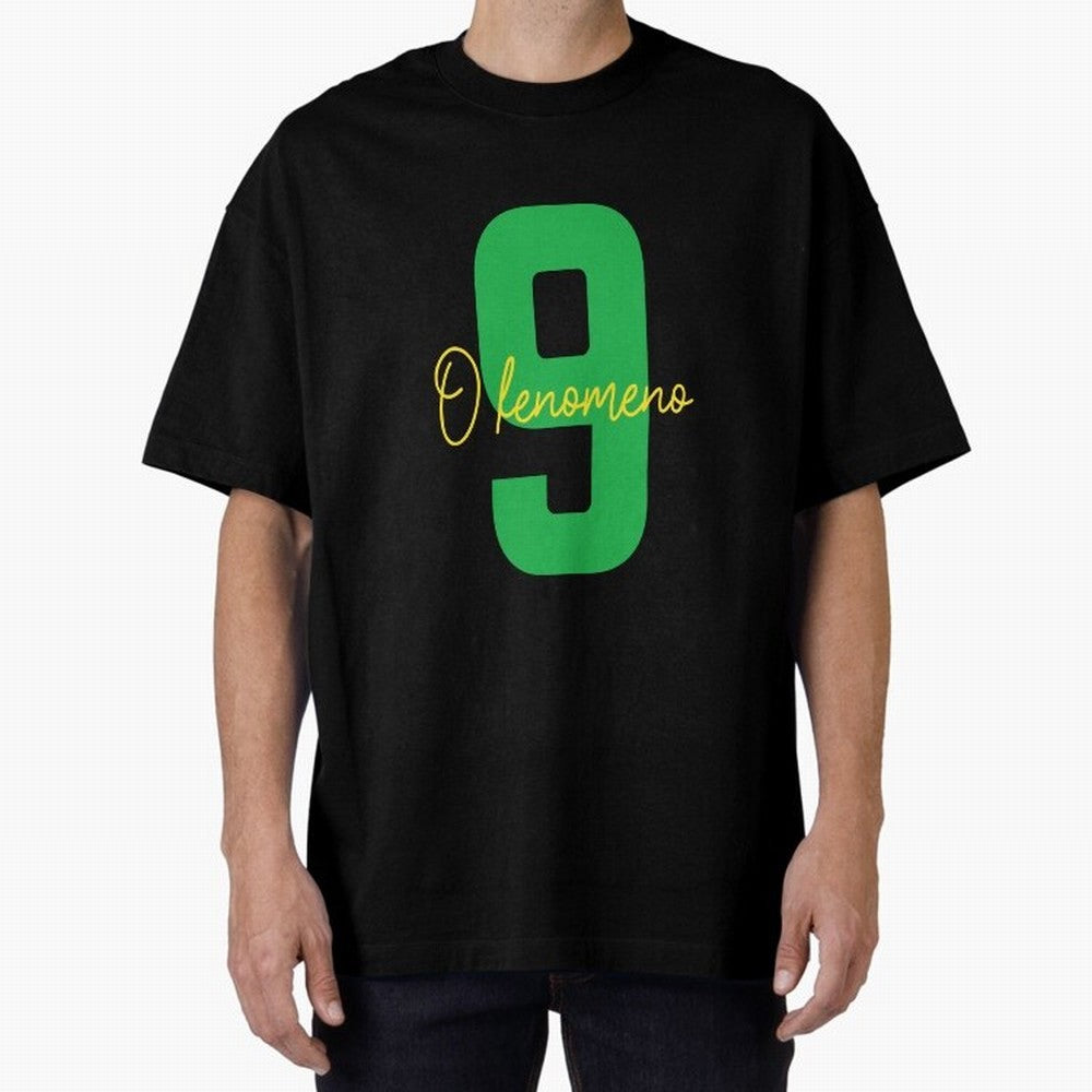 Ronaldo ¡°O Fen?meno¡± 9 Football tshirt Oversized T-Shirt Show Love for Legendary Goals in the FIFA World Cup 2026 Group Stage Journey through Messi, CR7 and Mbappe Highlights, Argentina and Brazil Pride, Worldwide Fan Energy, Dramatic Goals,
