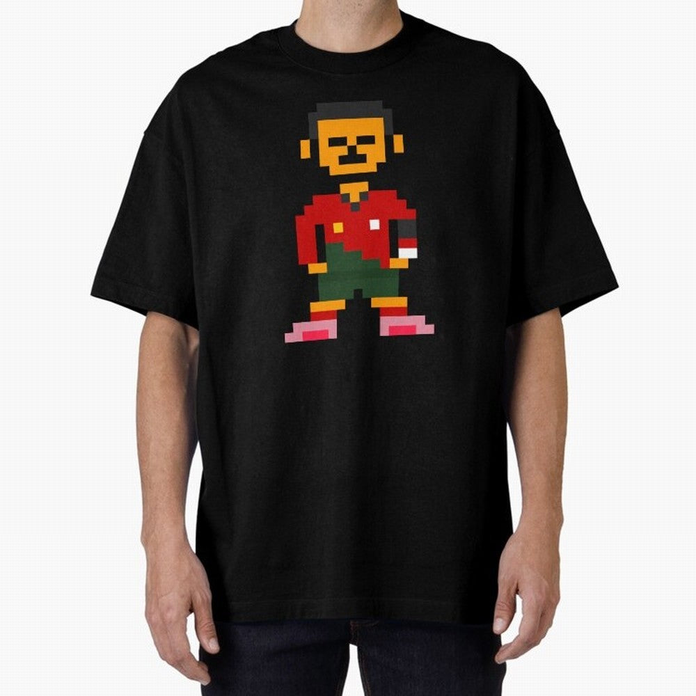 Pixel Pose Ronaldo Oversized T-Shirt Celebrate Every Goal in Global Football Passion for FIFA World Cup 2026 USA Canada Mexico, Inspired by Neymar, Haaland and Cristiano Ronaldo, France, Football History, Final Match Energy, Crowd Noise and Once in